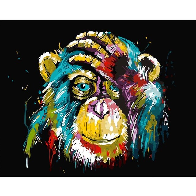 Psychedelic Monkey Paint By Numbers Kit