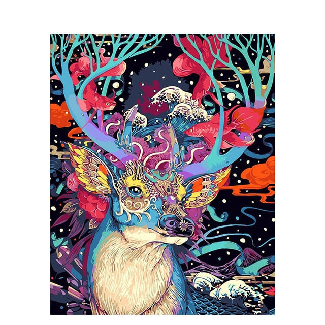 Psychedelic Deer Paint By Numbers Kit