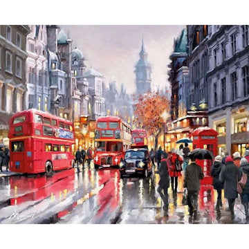 London 'Double Decker Buses' Paint By Numbers Kit