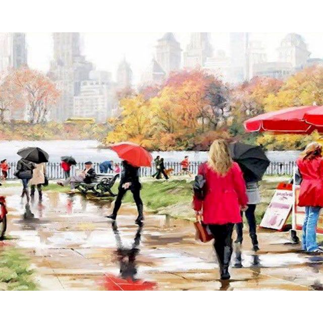 Central Park 'After the Train' Paint By Numbers Kit