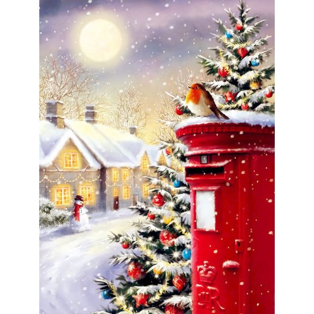Snow Fall 'Christmas Full Moon' Paint By Numbers Kit