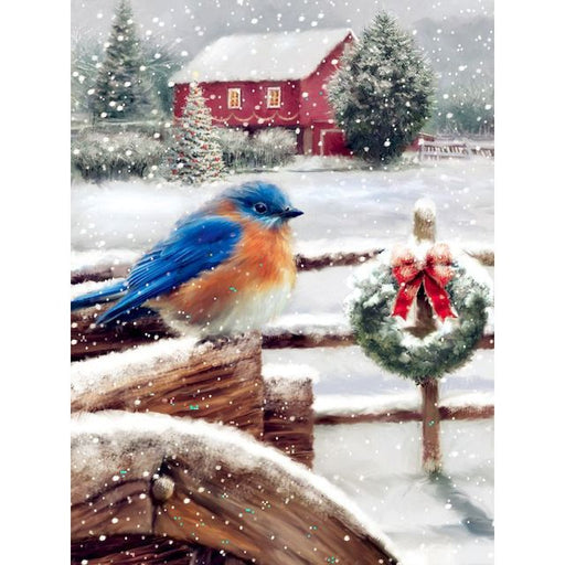 Curious Blue Bird Paint by Numbers Kit for Adults Free Shipping