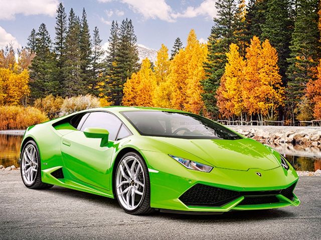 Lamborghini in the Fall Diamond Paint By Numbers Kit