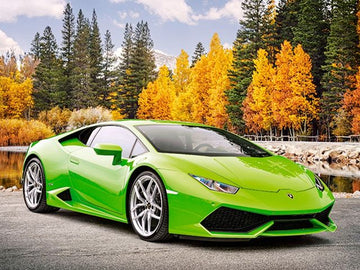 Lamborghini in the Fall Diamond Paint By Numbers Kit