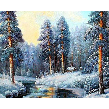 Calm Forest 'Melting Snow' Paint By Numbers Kit