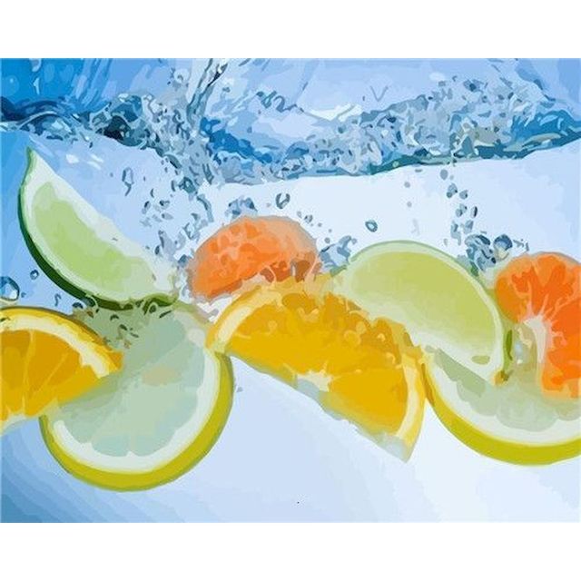 Citrus Fruits 'Refreshment Water' Paint By Numbers Kit
