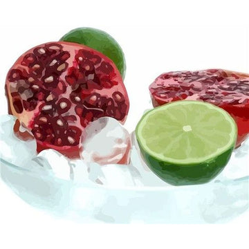 Citrus Fruit 'Slice Pomegranate and Lime' Paint By Numbers Kit