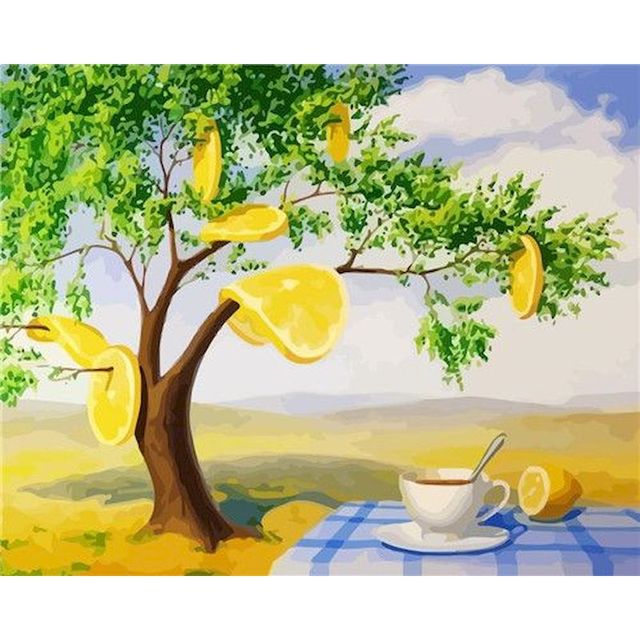 Citrus Fruit 'Hanging Sliced Lemon' Paint By Numbers Kit