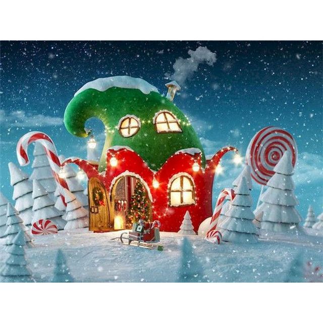 Christmas Wonderland 'Elf Hat House' Paint By Numbers Kit