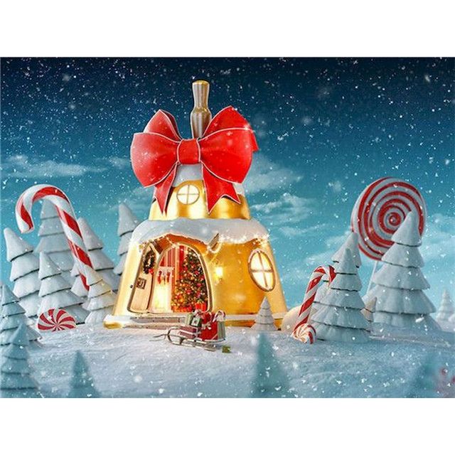Christmas Wonderland 'Golden Bell House' Paint By Numbers Kit