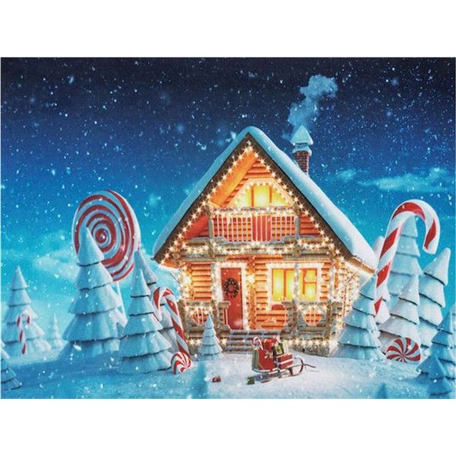 Christmas Wonderland 'Santa's Cabin House' Paint By Numbers Kit