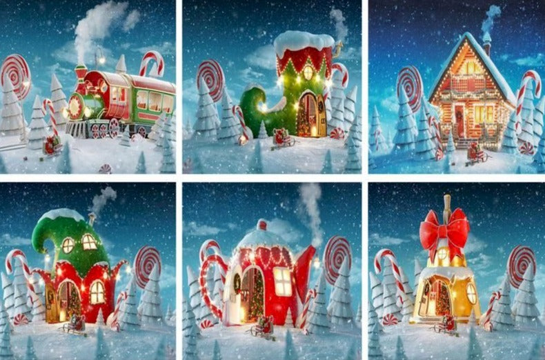 Christmas Wonderland 'Elf Shoe House' Paint By Numbers Kit