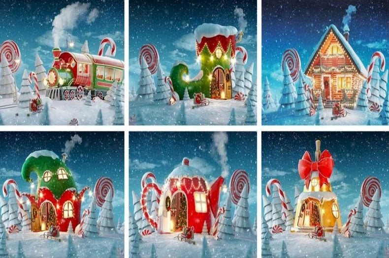 Christmas Wonderland 'Elf Hat House' Paint By Numbers Kit