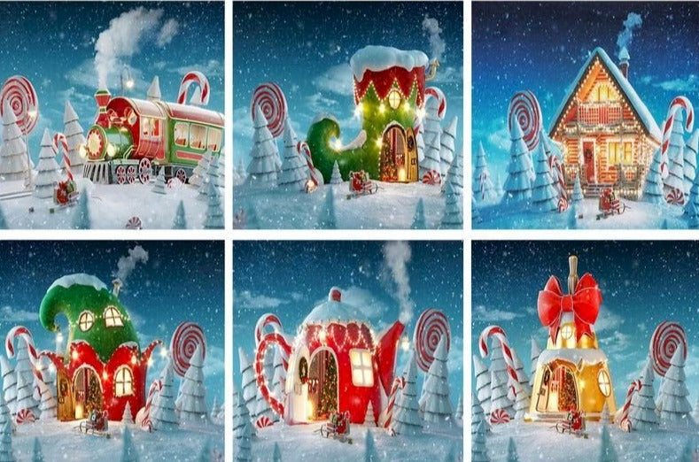 Christmas Wonderland 'Golden Bell House' Paint By Numbers Kit