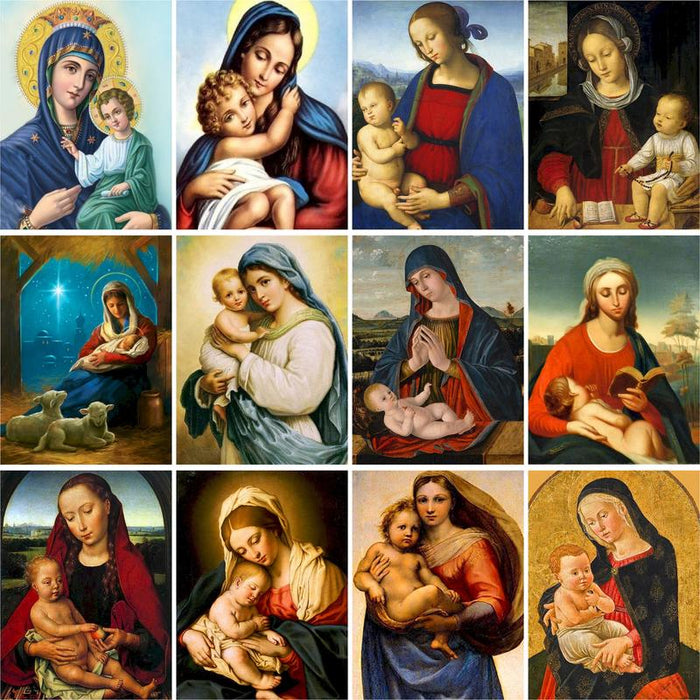 Madonna and Child 'Holding Apple' Paint By Numbers Kit
