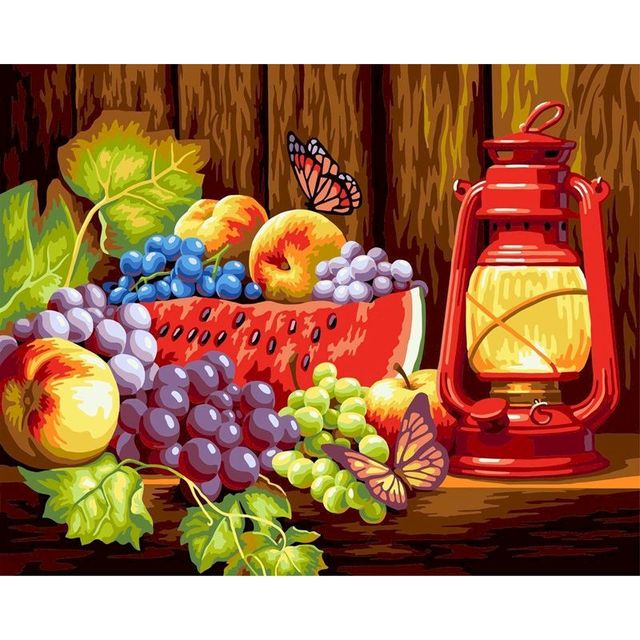 Sweet Fruits and Butterfly Paint By Numbers Kit