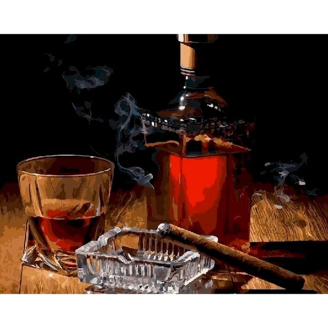 Scotch Night and Cigar Paint By Numbers Kit