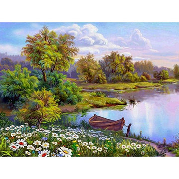 Riverside 'Small Boat and Daisies' Paint By Numbers Kit