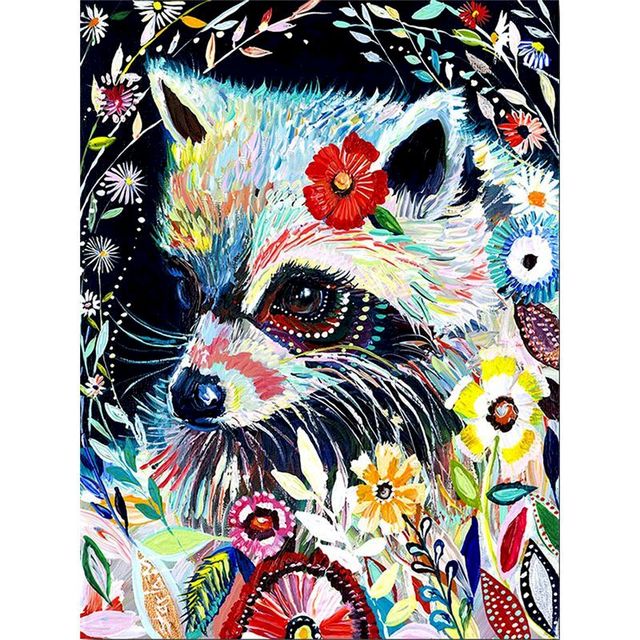 Psychedelic Bear Colorful Animal Paint By Numbers Kit