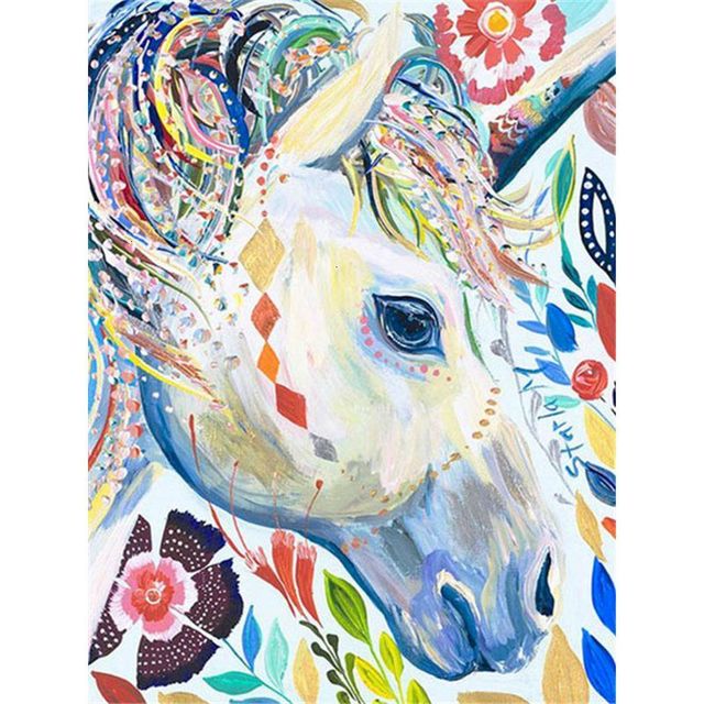 Magical Unicorn Colorful Animal Paint By Numbers Kit
