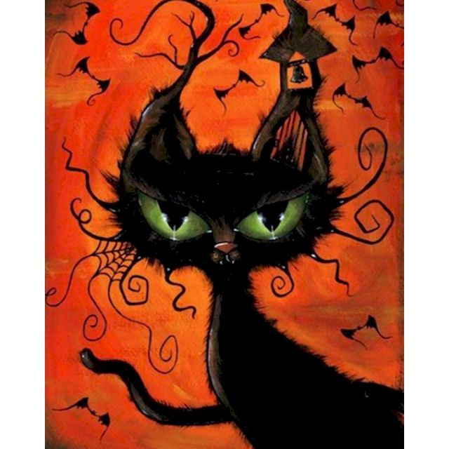 Devon Rex 'Halloween Cat' Paint By Numbers Kit