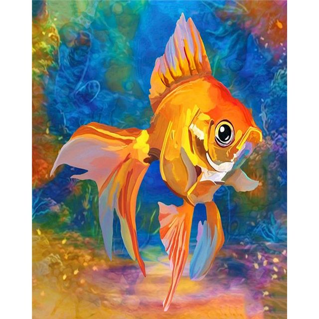 Prismatic Color 'Gold Fish' Paint By Numbers Kit