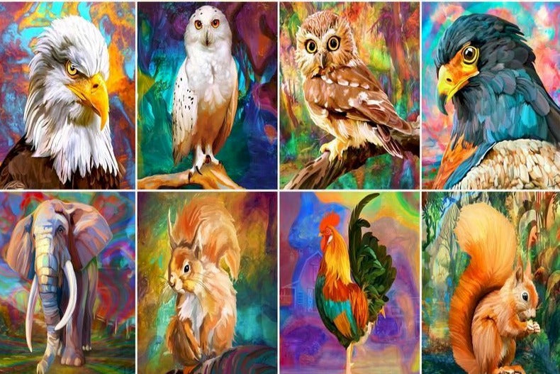 Prismatic Color 'Scops Owl' Paint By Numbers Kit