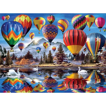 Hot Air Balloon 'Snowy Mountain and Lake' Paint By Numbers Kit