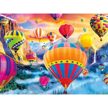 Hot Air Balloon Festival 'Snowfield and Mountains' Paint By Numbers Kit