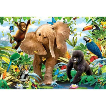 Elephant in The Jungle – Animals Paint By Numbers Kit