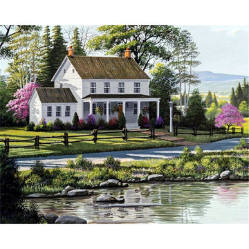 Landscape 'Modern Villa' Paint By Numbers Kit