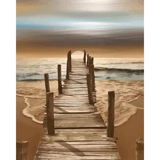 Walkway to the Sea and in to the Sunset Paint By Numbers Kit