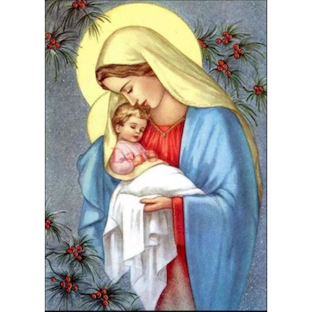 Mary 'Mama Mary Holding Jesus Christ' Paint By Numbers Kit