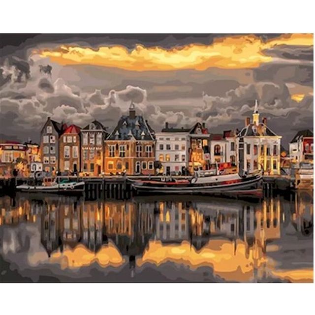 France 'Strasbourg City at Night' Paint By Numbers Kit