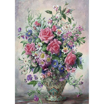 Colorful Flowers in a Beautiful Vase Paint By Numbers Kit
