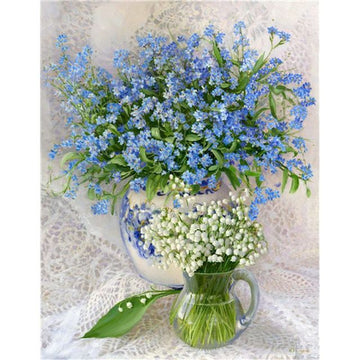 Lobelelia Flower Bouquet Paint By Numbers Kit