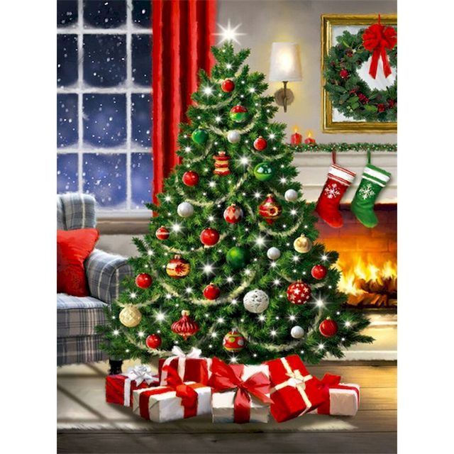 Christmas Holiday 'Gift Giving' Paint By Numbers Kit