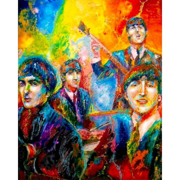 The Beatles Early Era Psychedelic Portrait Paint By Numbers Kit