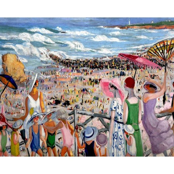 Summertime on a Crowded Beach Paint By Numbers Kit