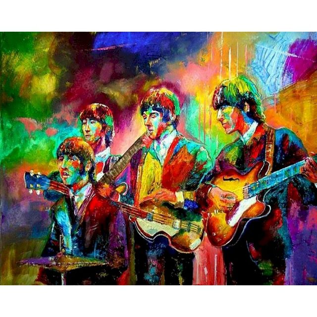 The Beatles Playing a Gig Paint By Numbers Kit