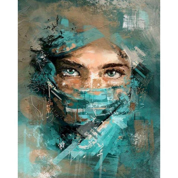 Women Portrait 'Reticent' Paint By Numbers Kit