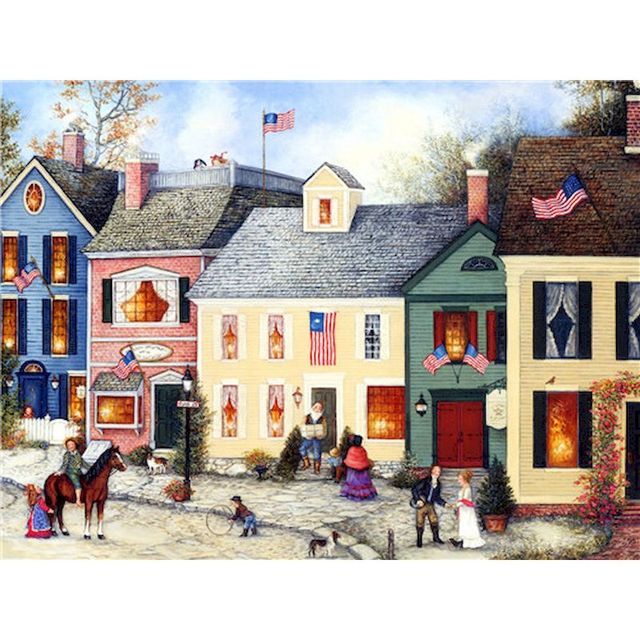 Old Town Village 'Medieval Architecture' Paint By Numbers Kit
