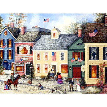 Old Town Village 'Medieval Architecture' Paint By Numbers Kit