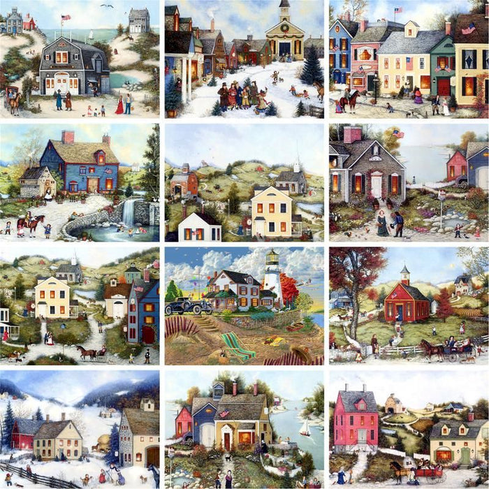 Christmas Village 'Medieval Architecture' Paint By Numbers Kit