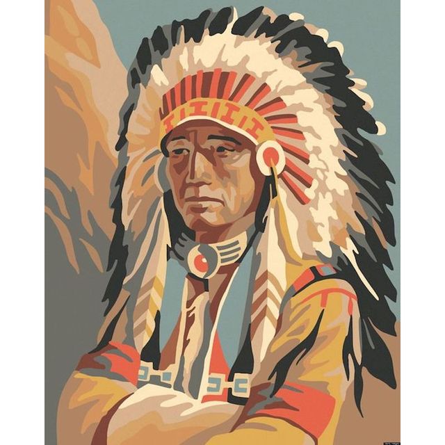 Native American Chief 'Chief Seattle' Paint By Numbers Kit