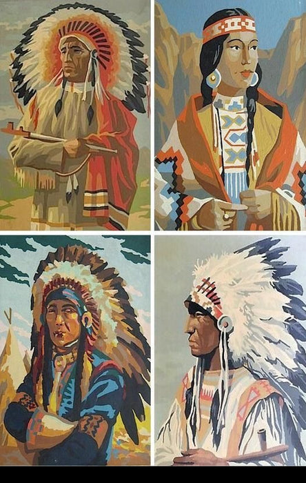 Native American Chief 'Blue Jacket' Paint By Numbers Kit