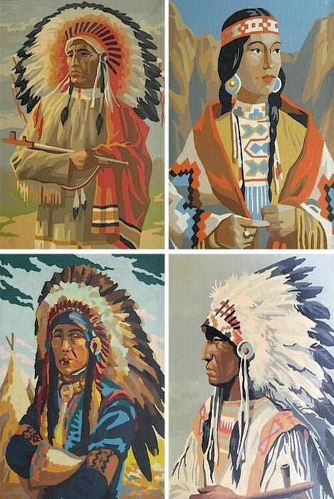 Native American Chief 'Lozen' Paint By Numbers Kit