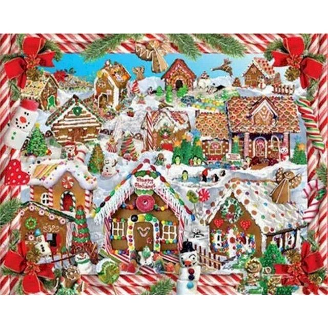 White Christmas 'Candy House' Paint By Numbers Kit