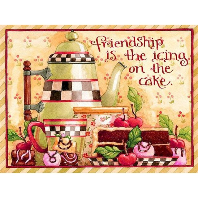 Inspirational Home Decor 'Friendship Tea Time' Paint By Numbers Kit