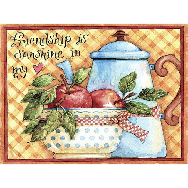 Inspirational Home Decor 'Apples and Teapot' Paint By Numbers Kit